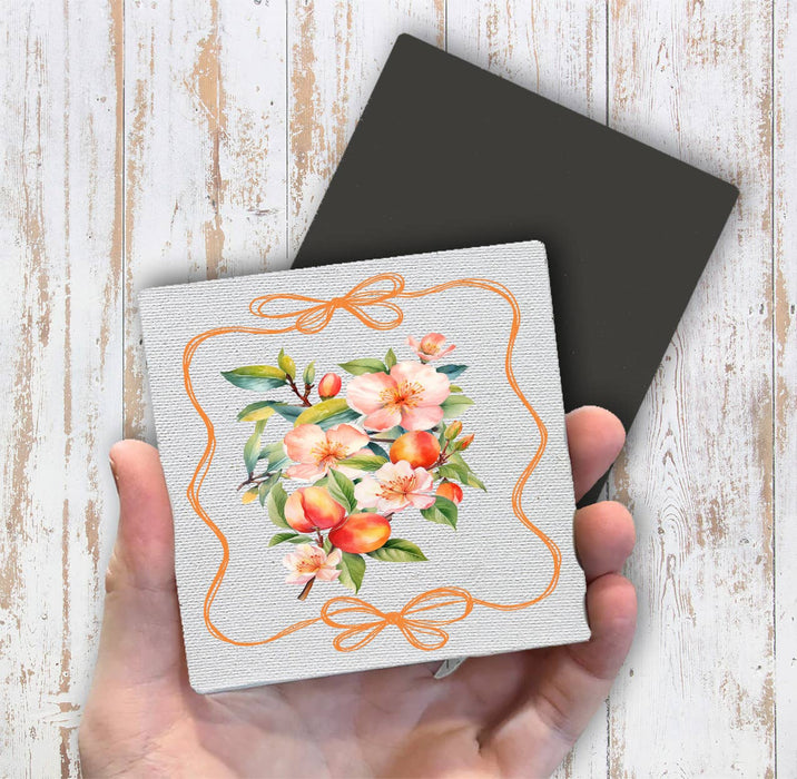 Vintage Peaches Magnet Fridge