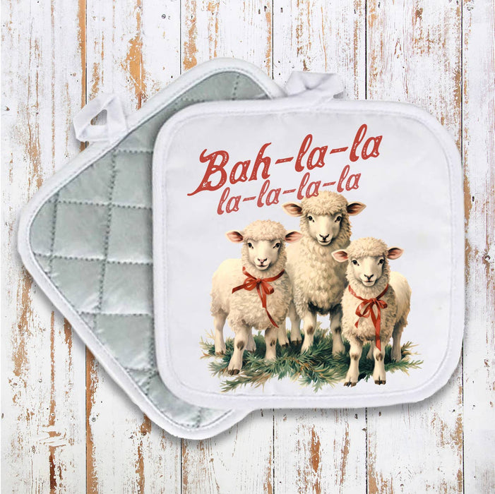 Christmas Bah-La-La-La Sheep Pot Holder Oven Mitt