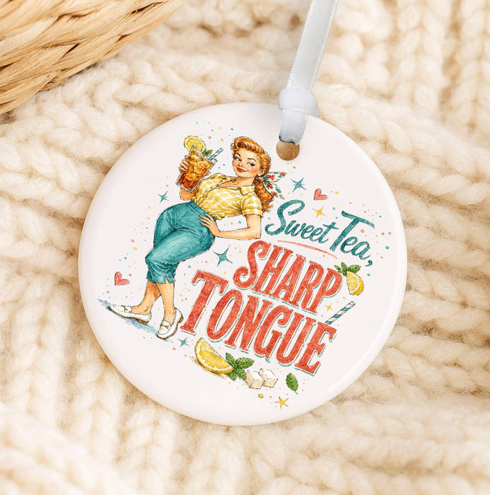 Funny Sweet Tea Sharp Tongue Ornament