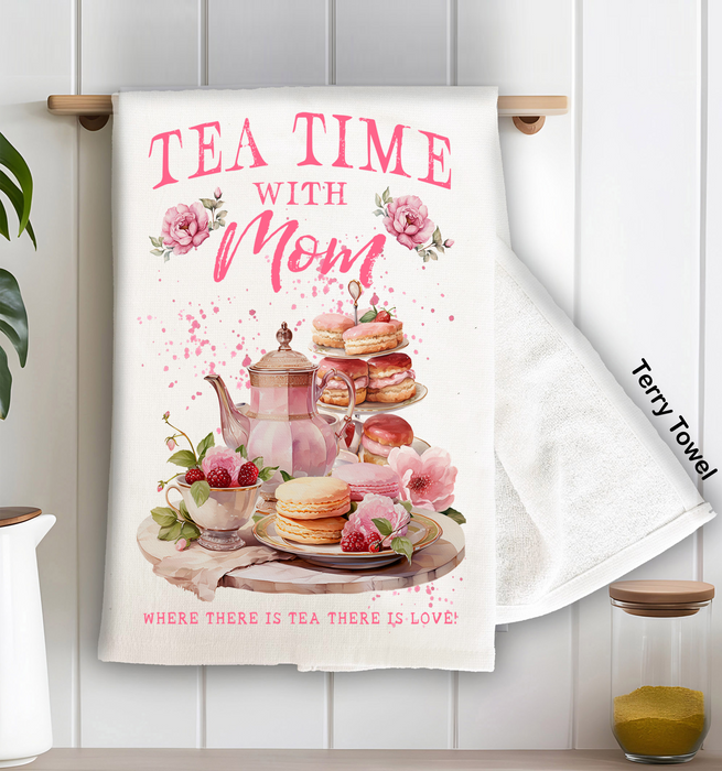 Tea Time with Mom Kitchen Terry Towel