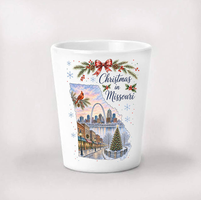 Christmas in Missouri State Map Shot Glass