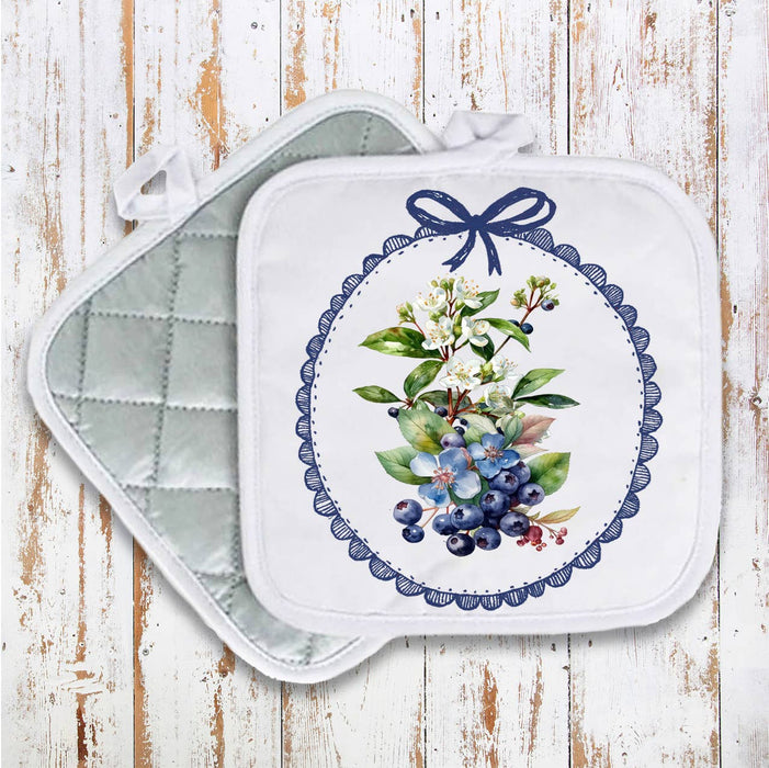 Vintage Blueberries Pot Holder