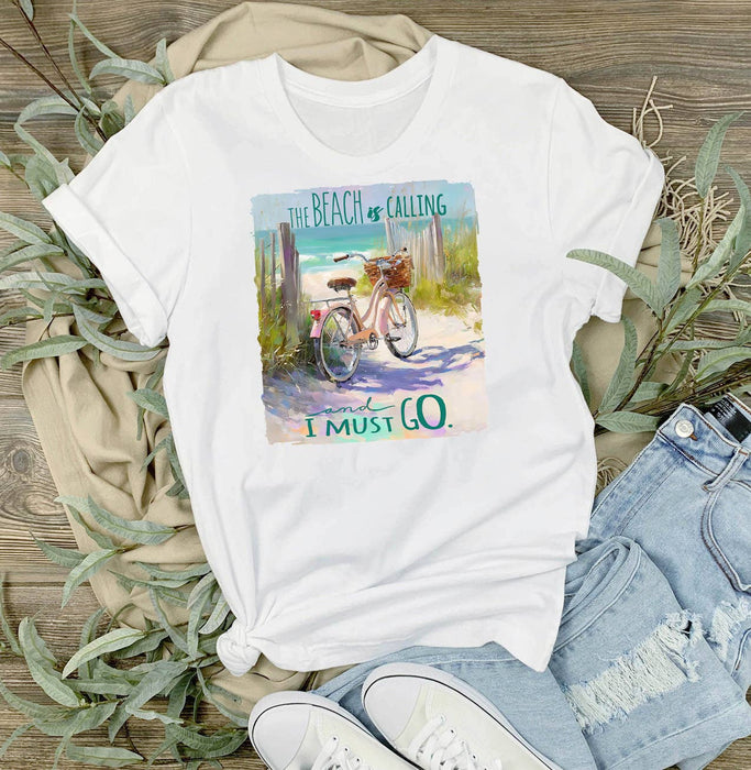 The Beach is Calling Bicycle T-Shirt