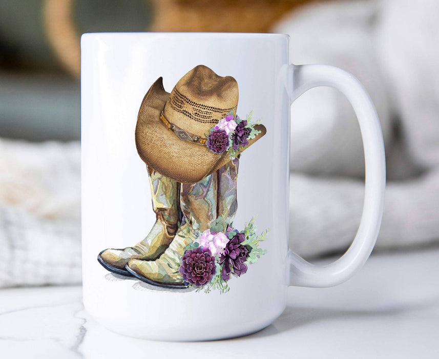 Western Cowboy Boots Hats Southwestern Coffee Mug