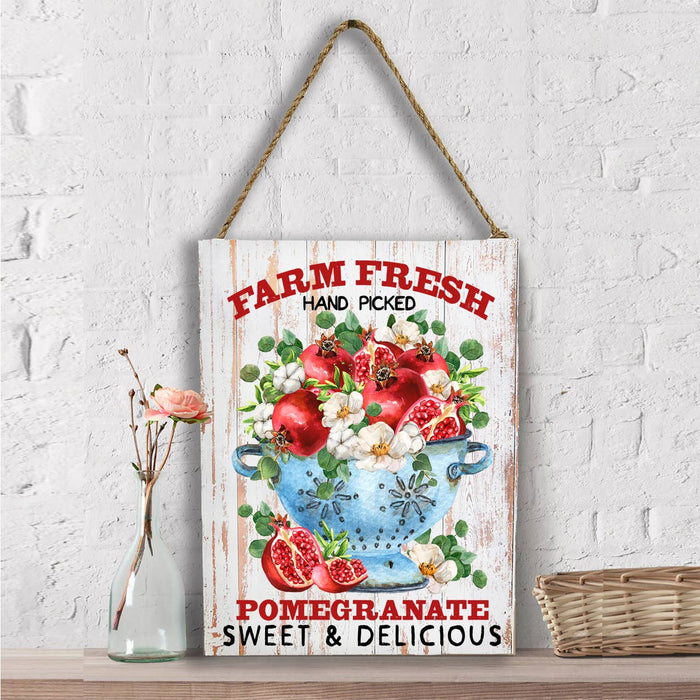 Country Farm Fresh Pomegranate Wall Decor