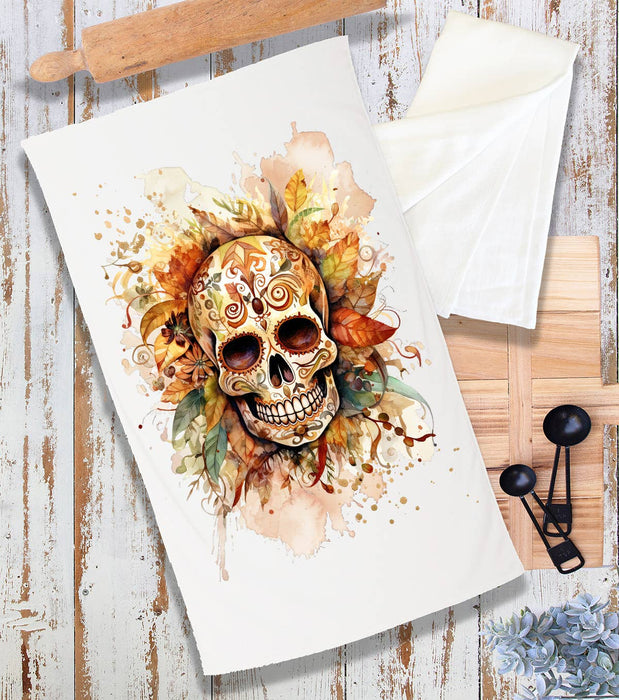 Day of the Dead Sugar Skull Terry Towel