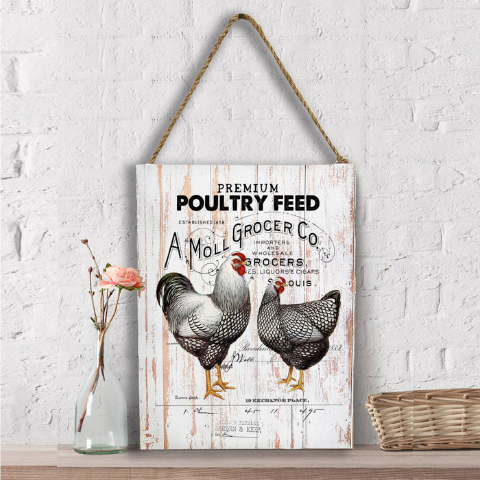 Farmer Market Poultry Feed Chicken  Wall Decor