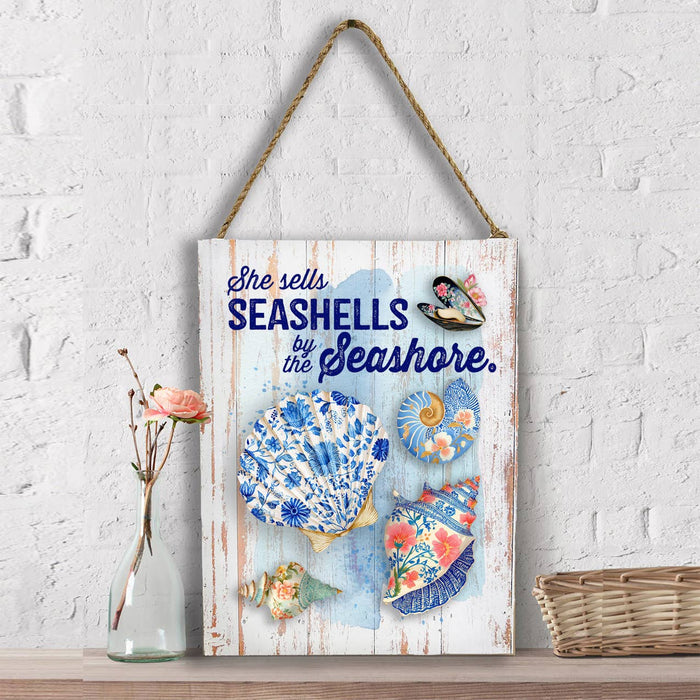 Seashells by the Seashore Floral Shells  Wall Decor