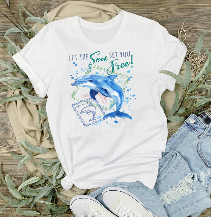 Sea Set you Free Doplphin Ocean T-Shirt