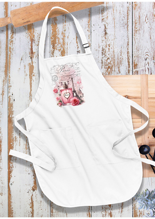French Paris Perfume Roses Apron