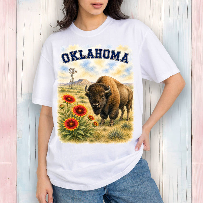 Oklahoma State Bird and Animal T-Shirt