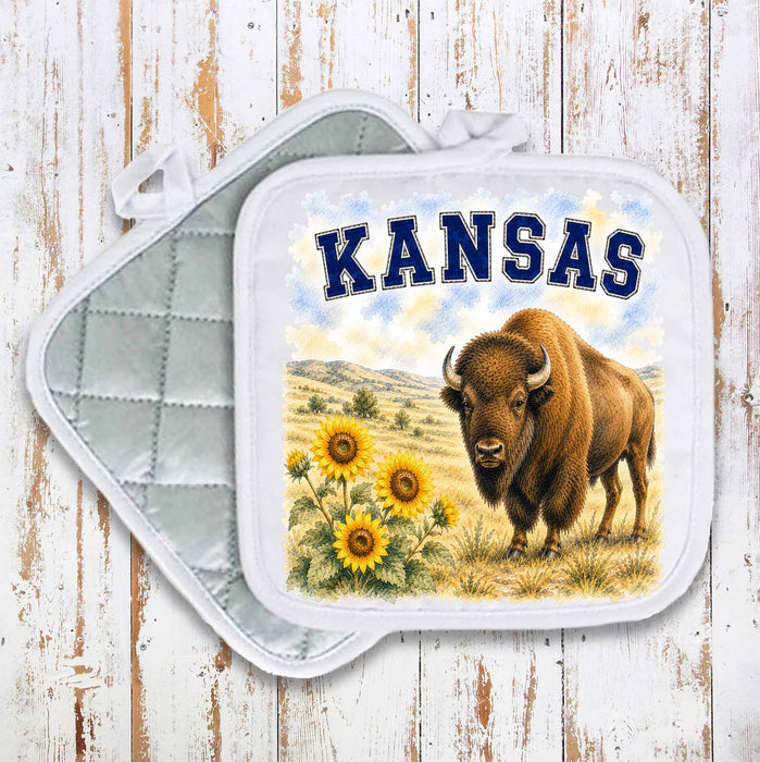 Kansas State Bird and Animal Pot Holder