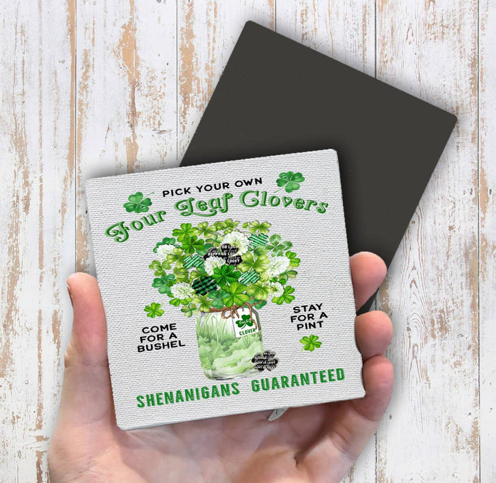 St Patrick's Four Leaf Clover Bouquet Magnet Fridge
