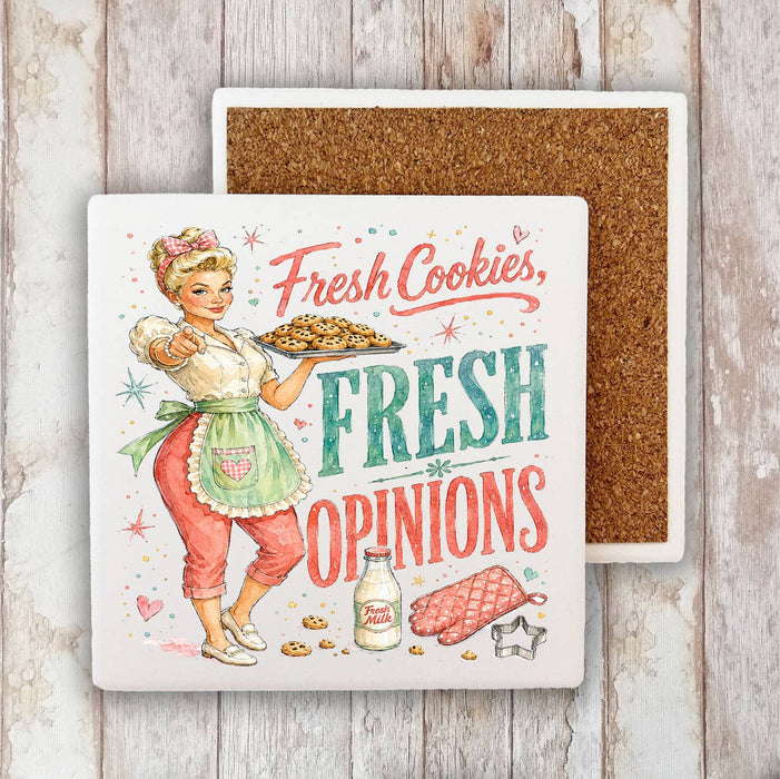 Funny Fresh Cookies Fresh Opinions Stone Coaster