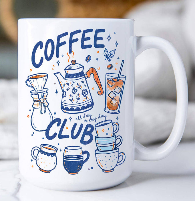 Retro Coffee Club All Day Coffee Mug