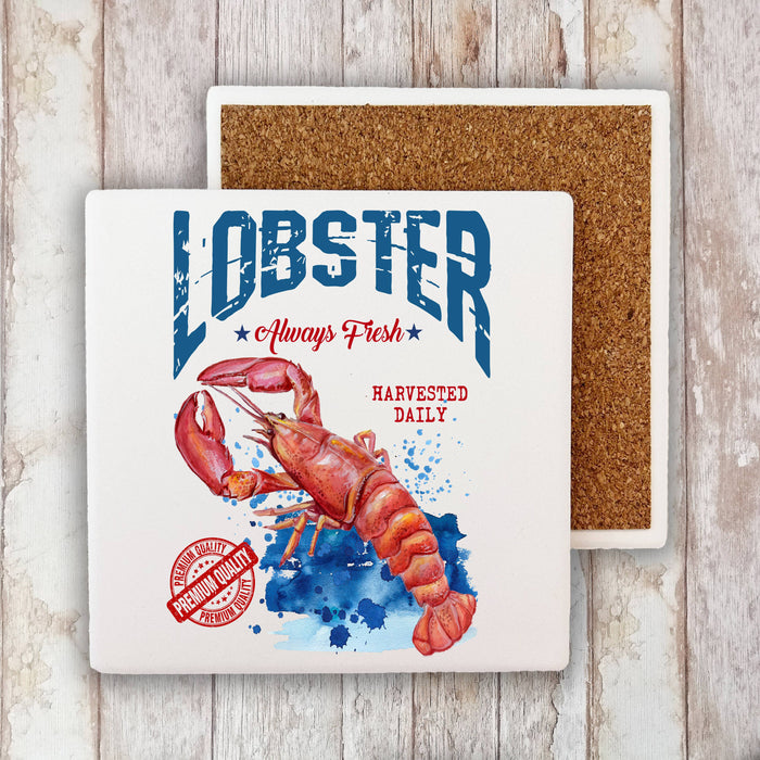 Lobster Always Fresh Maine Coastal Stone Coaster