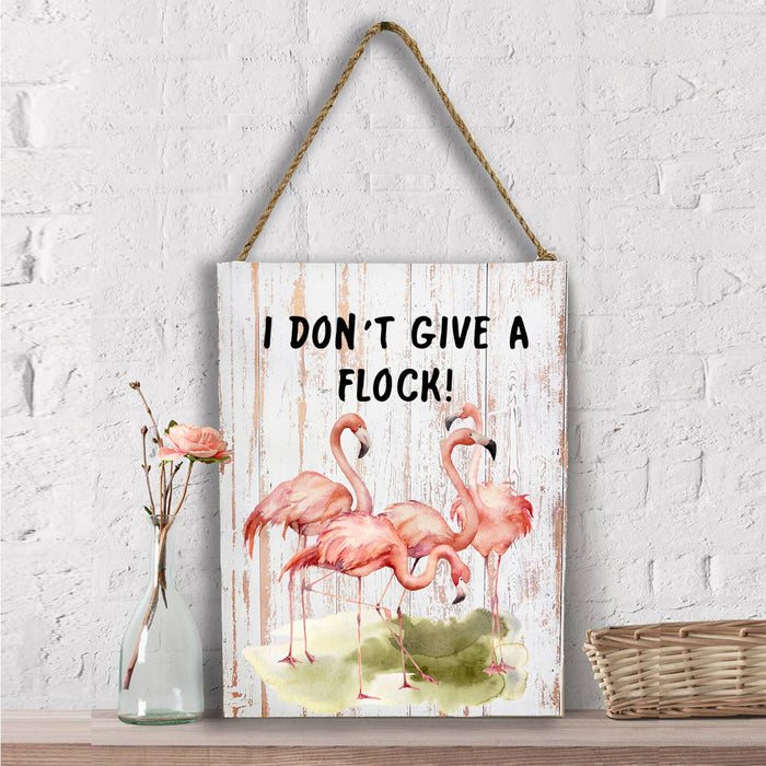 Pink Flamingo I Don't Give A Flock Wall Decor