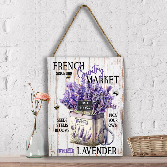 French Country Lavender Market Wall Decor