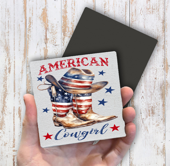 Western American Cowgirl Boots Magnet Fridge