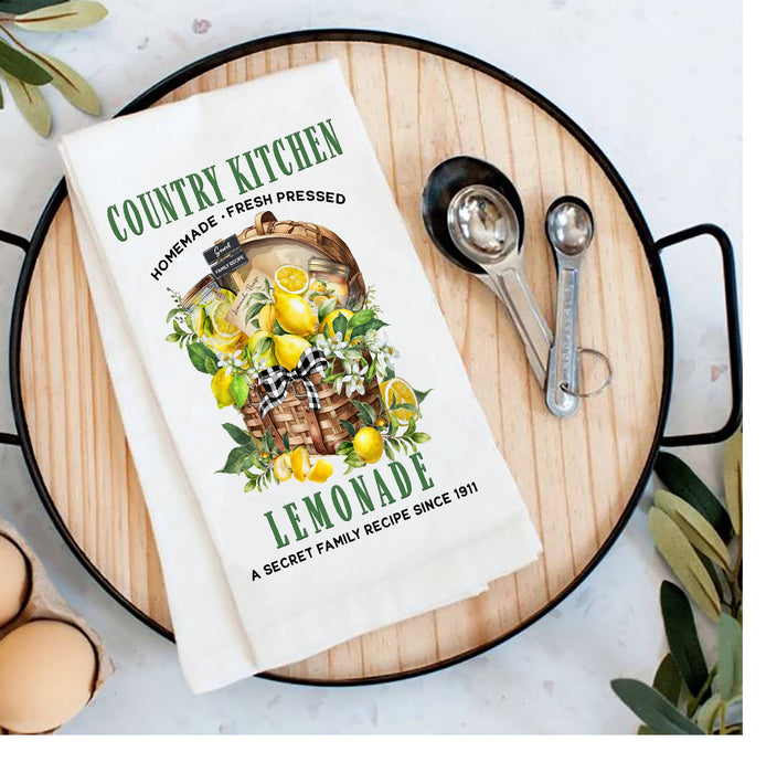 Country Farmhouse Kitchen Lemonade Tea Towel