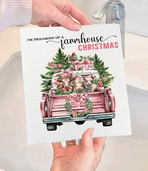 Dreaming of a Farmhouse Christmas  Swedish Dishcloth