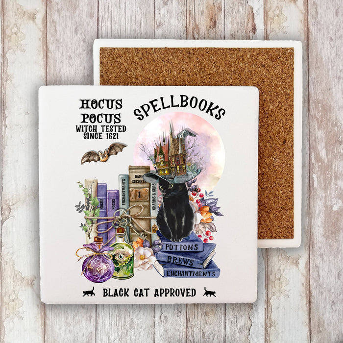 Halloween Hocus Pocus Spellbooks Stone Coaster