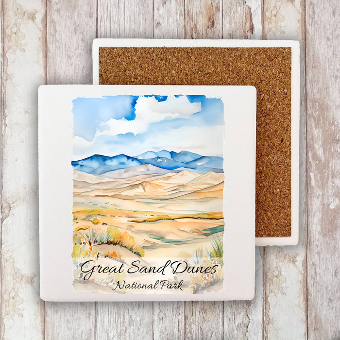 Great Sand Dunes National Park Colorado Stone Coaster