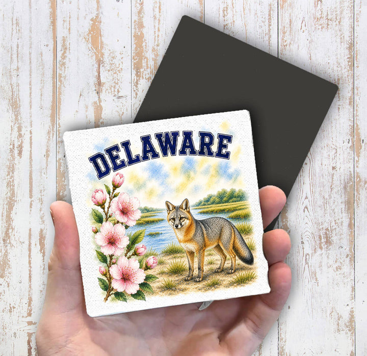 Delaware State Bird and Animal Magnet Fridge