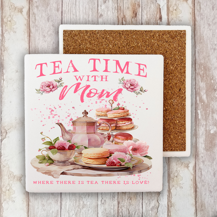 Tea Time with Mom Stone Coaster