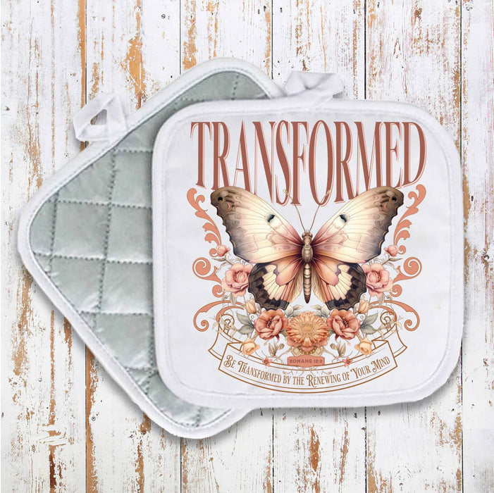 Transform Renewing your Mind Spiritual Pot Holder Oven Mitt