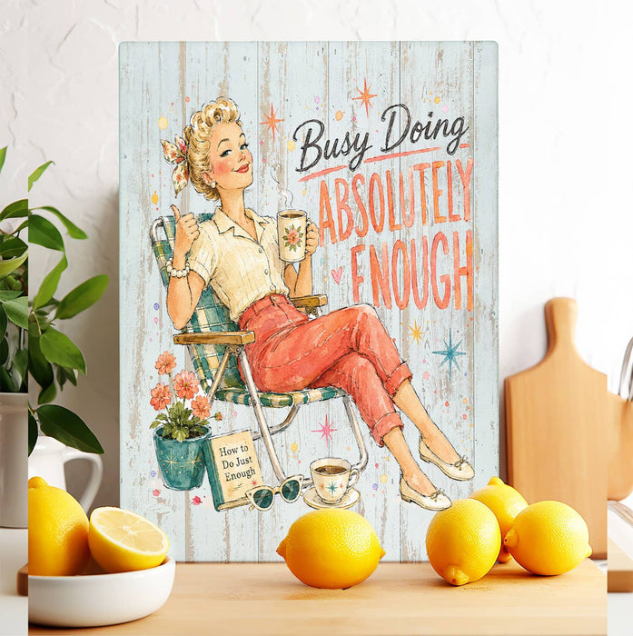 Housewives Busy doing Abolutely Nothing Glass Cutting Board