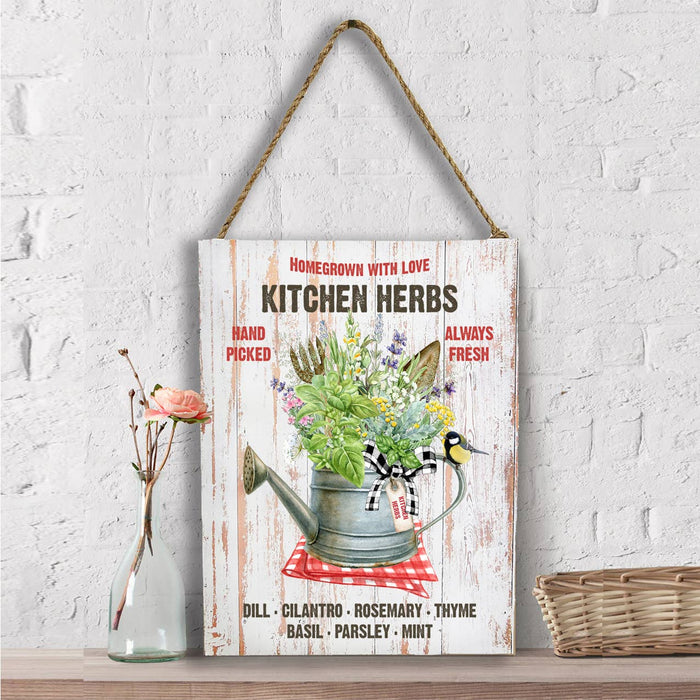 Homegrown  Herbs Basil  Wall Decor