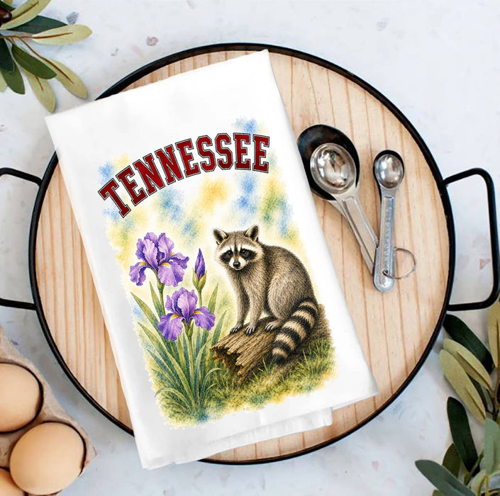 Tennessee State Bird and Animal Tea Towel