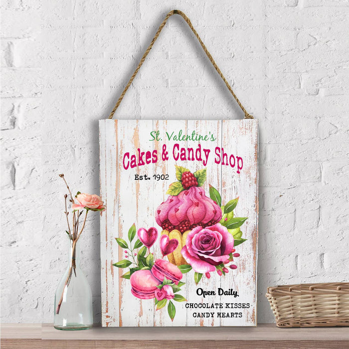 Valentine Cake & Candy Shop  Wall Decor