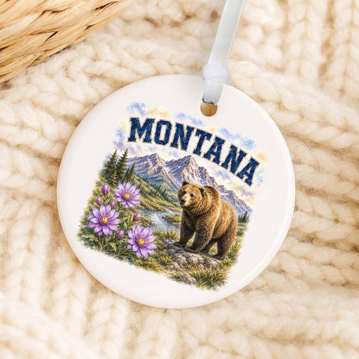 Montana State Bird and Animal Ornament