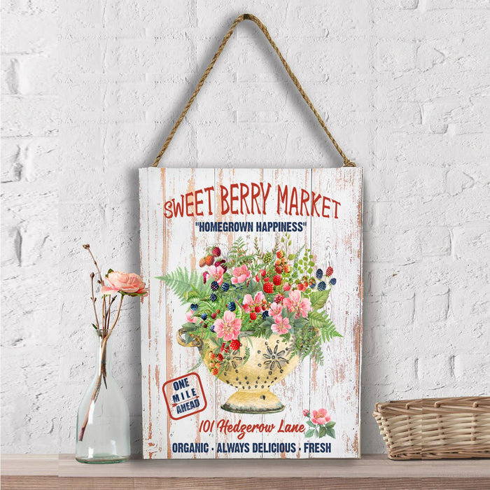 Farmhouse Sweet Blueberry Raspberry Wall Decor