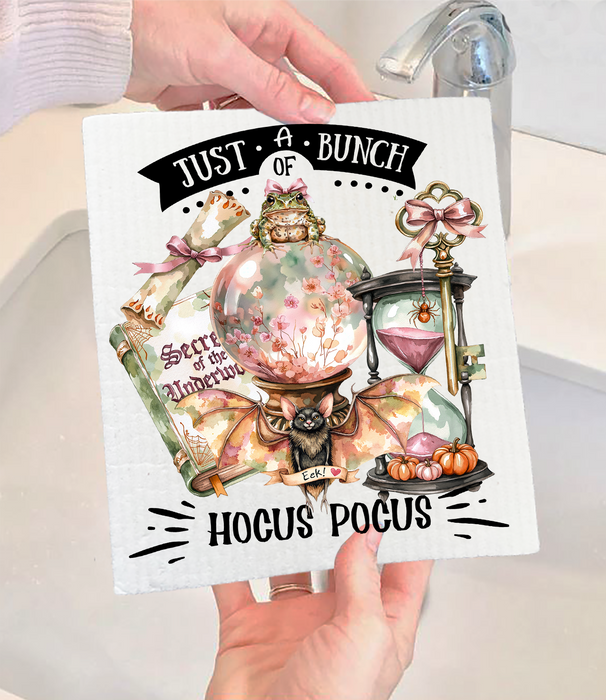 Halloween Bunch of Hocus Pocus Swedish Dishcloth