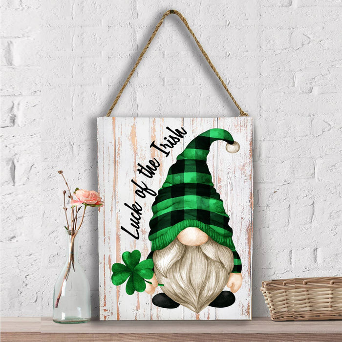 St Patricks Day Gnome Lucky  Wall Decor