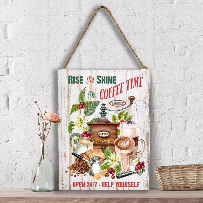 Rise and Shine Coffee Latte  Wall Decor