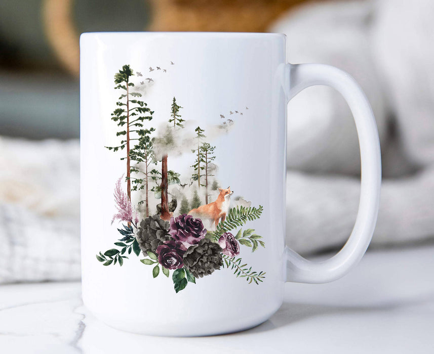 Fox Forest Trees Nature Coffee Mugs