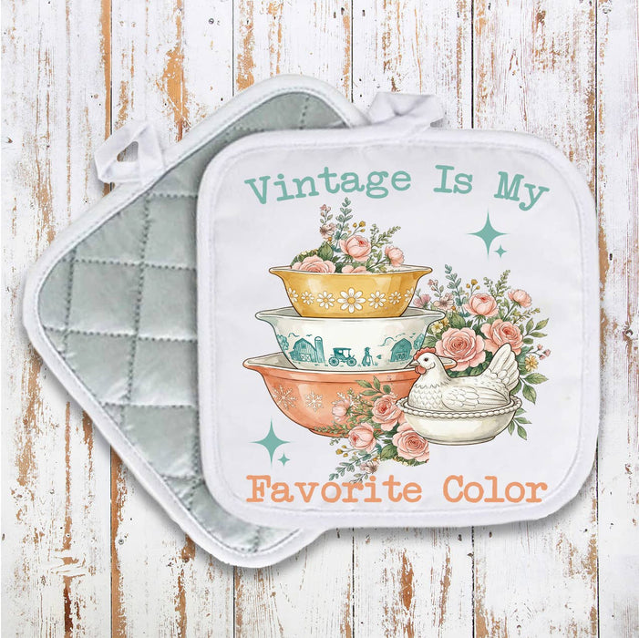 Vintage is My Favorite Color Pot Holder