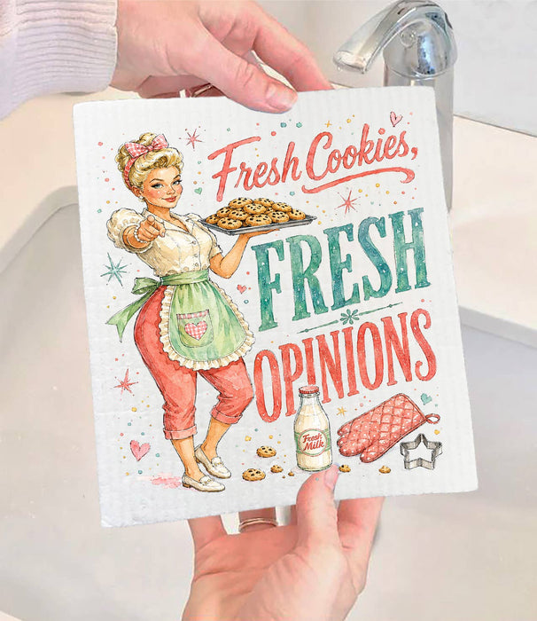 Funny Fresh Cookies Fresh Opinions Swedish Dishcloth