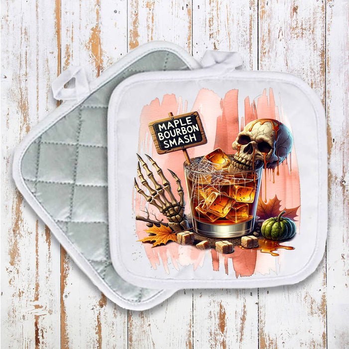 Halloween Maple Bourbon Smash Pot Holder Oven Mitt