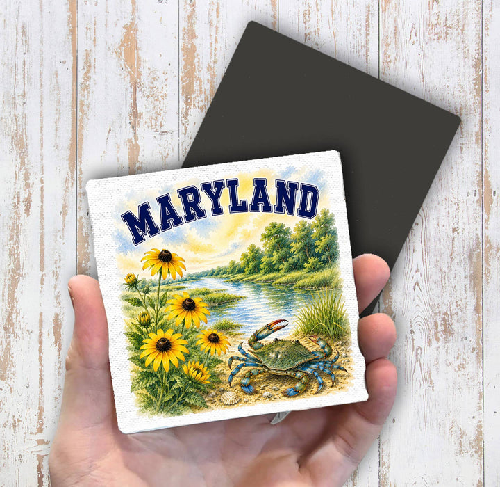 Maryland State Bird and Animal Magnet Fridge