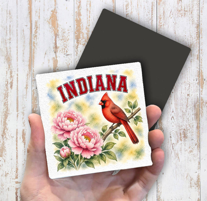 Indiana State Bird and Animal Magnet Fridge