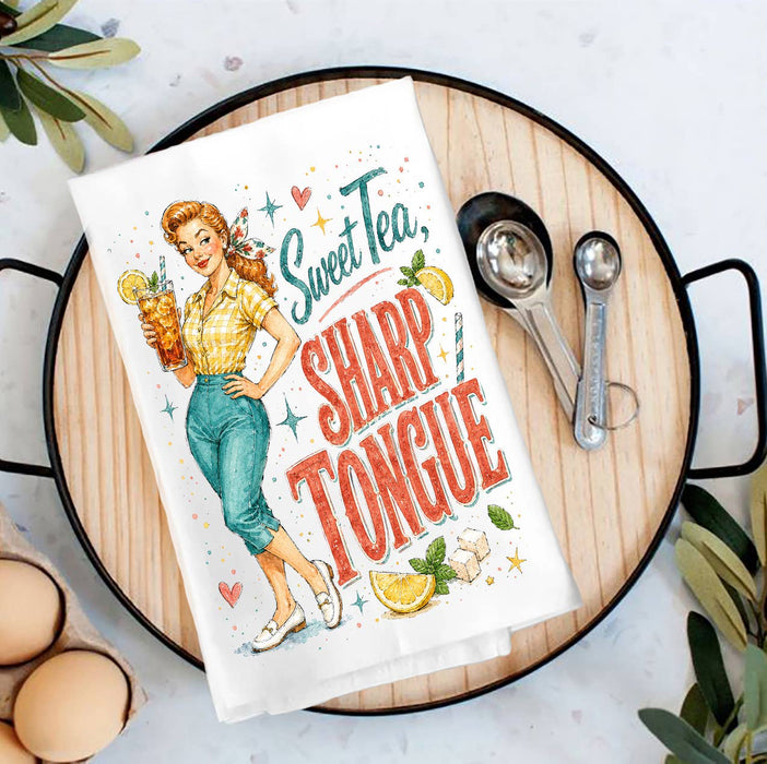 Funny Sweet Tea Sharp Tongue Tea Towel