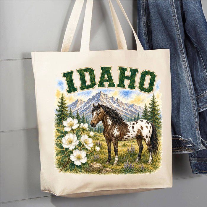 Idaho State Bird and Animal Canvas Tote Bag