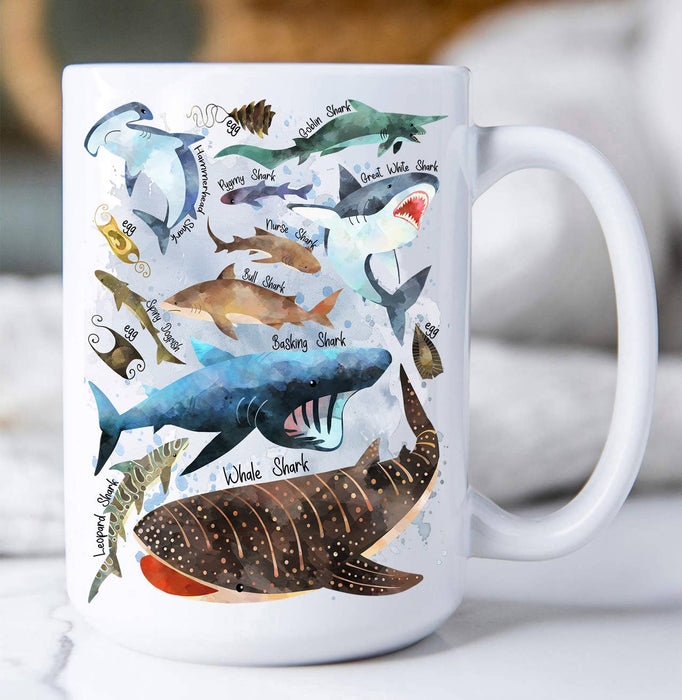 Sharks Variety Sea Ocean Coastal Coffee Mug