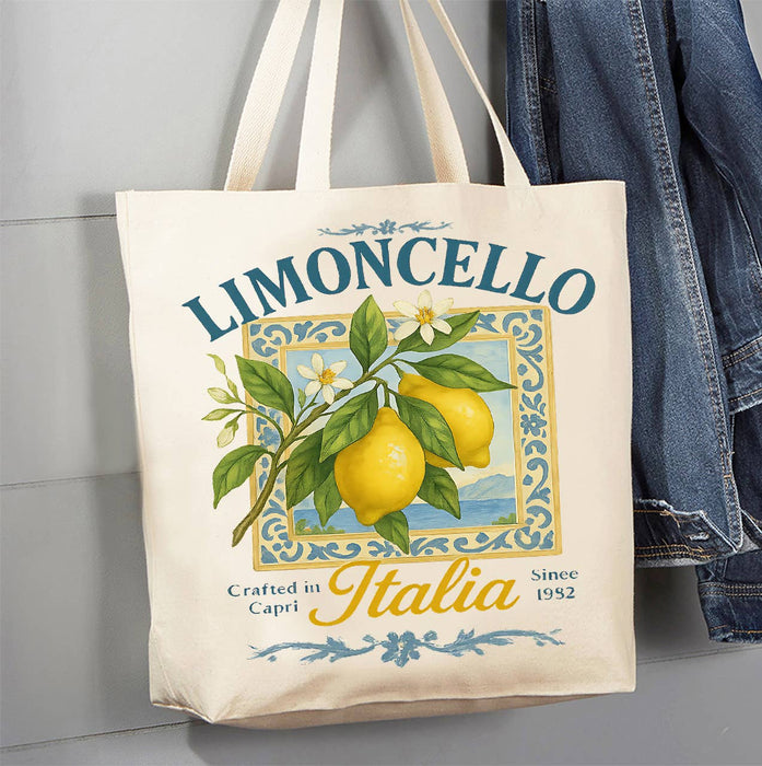 Limoncello italia Lemons Canvas Tote Bag