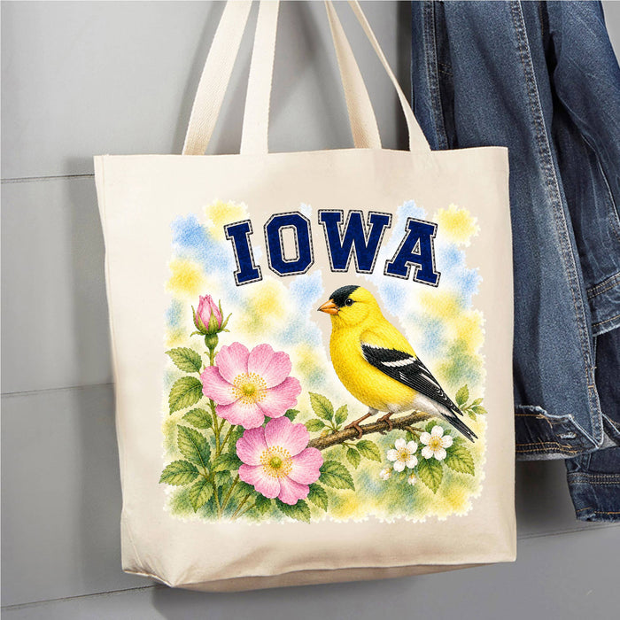 Iowa State Bird and Animal Canvas Tote Bag